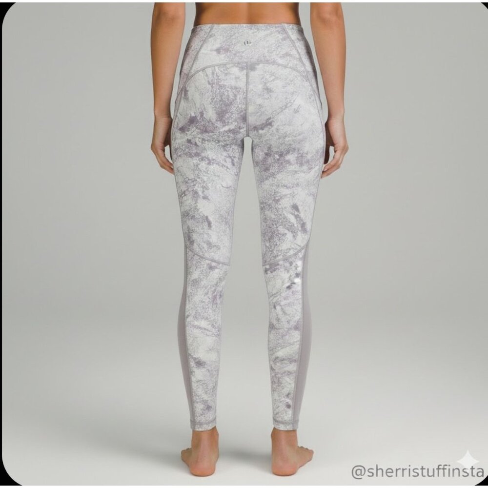 Like New Lululemon Train Times 7/8 Pant 25" Leggings White Cast Luxe Size 8